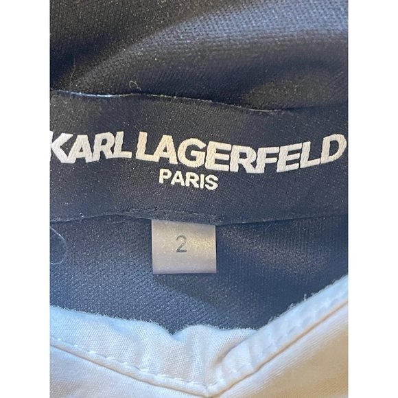 Karl Lagerfeld Black and Green Mini Dress - Picture 7 of 10